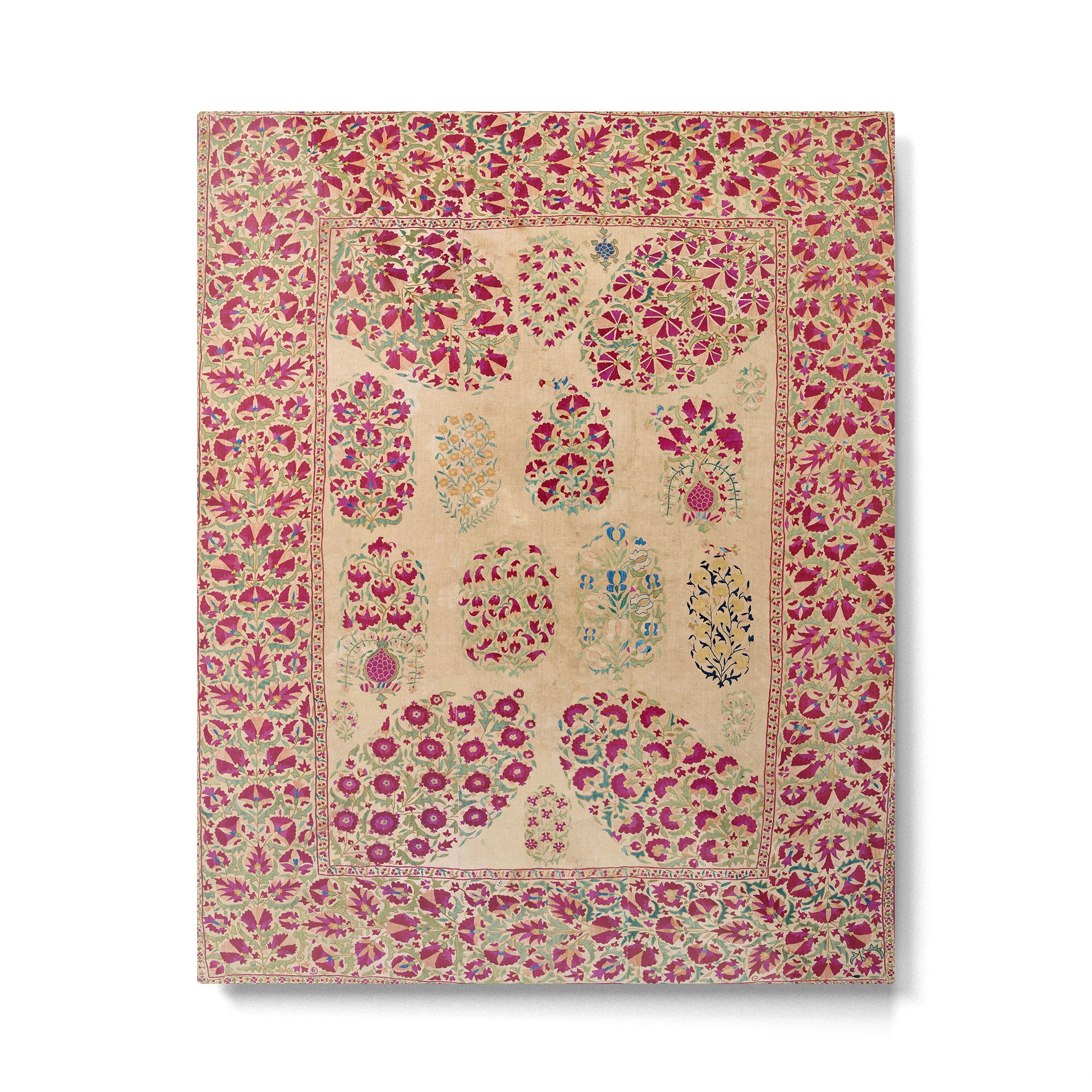 Bokhara Suzani Southwest Uzbekistan Floral Print Metal Print Gallery Image 4