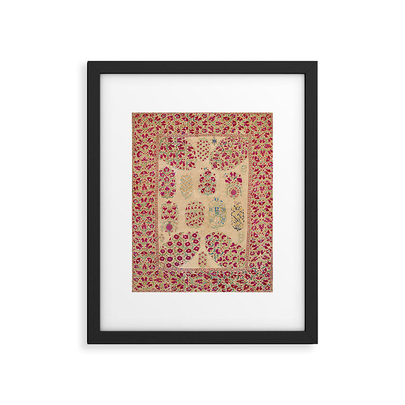 Bokhara Suzani Southwest Uzbekistan Floral Print Framed Art Print Gallery Image 5