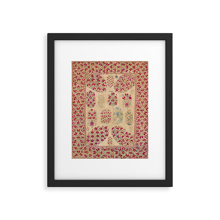 Bokhara Suzani Southwest Uzbekistan Floral Print Framed Art Print Gallery Image 1
