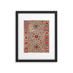 Bokhara Suzani Uzbekistan Colorful Embroidery Print Framed Art Print Gallery Image 5