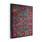 Bokhara Suzani Uzbekistan Embroidery Print With Green Framed Canvas Print Gallery Image 2