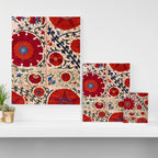 Bokhara Suzani Uzbekistan Floral Print Canvas Print Gallery Image 3