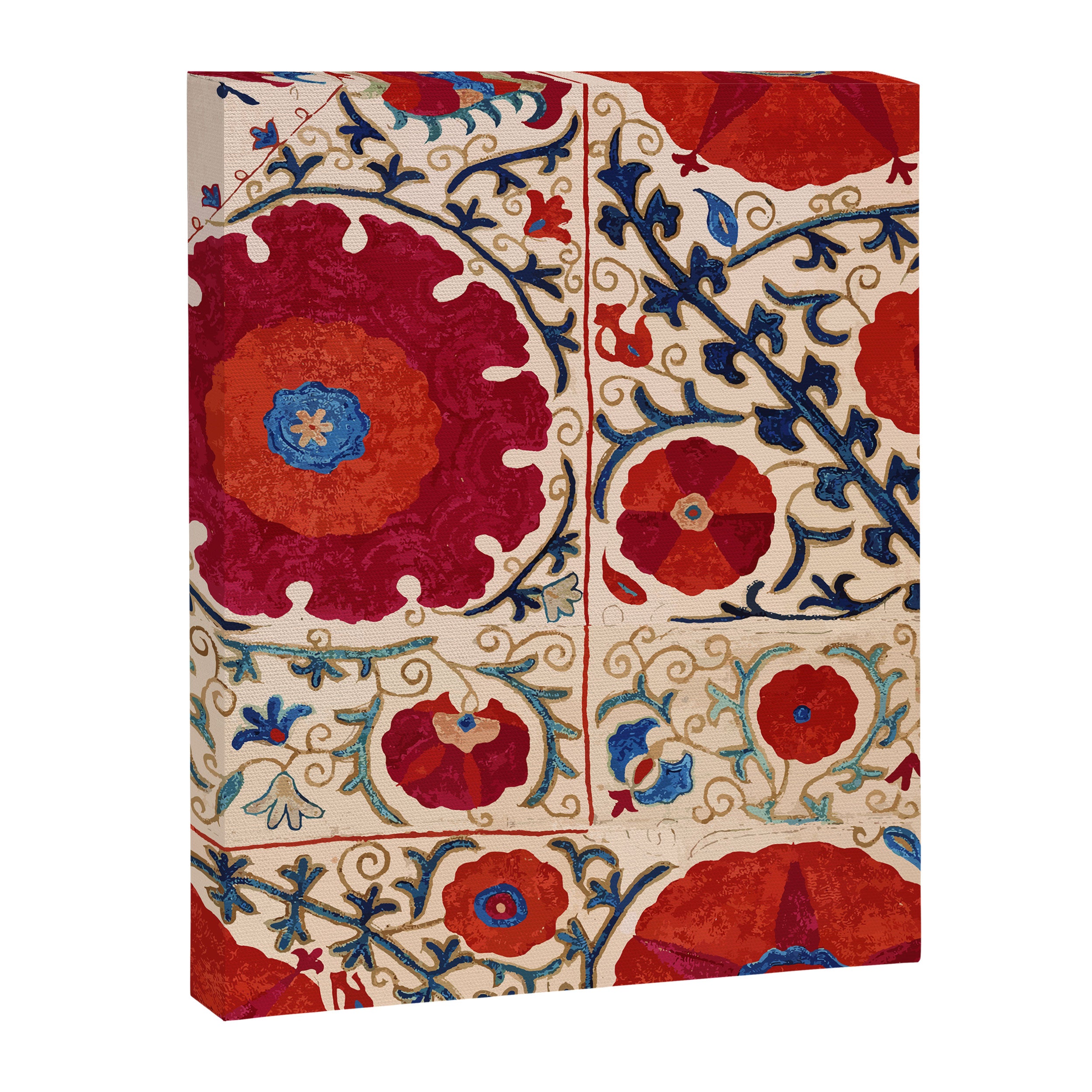 Bokhara Suzani Uzbekistan Floral Print Canvas Print Gallery Image 3