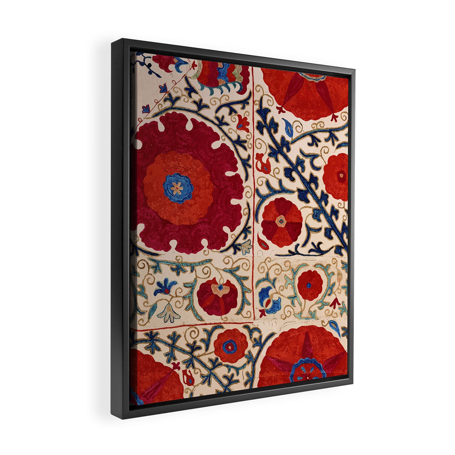 Bokhara Suzani Uzbekistan Floral Print Framed Canvas Print Gallery Image 2