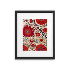 Bokhara Suzani Uzbekistan Floral Print Framed Art Print Gallery Image 5