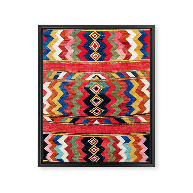 Bolan Varamin North Persian Kilim Framed Canvas Print Gallery Image 3