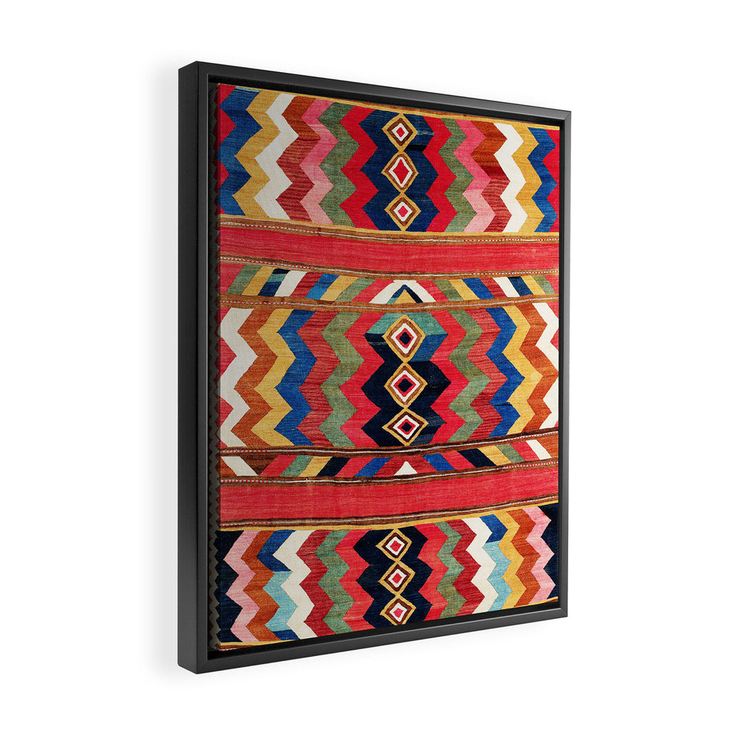 Bolan Varamin North Persian Kilim Framed Canvas Print Gallery Image 2