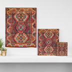 Borjalou Kazak Southwest Caucasus Antique Rug Print Canvas Print Gallery Image 3