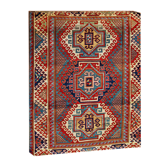Borjalou Kazak Southwest Caucasus Antique Rug Print Canvas Print Gallery Image 1