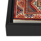 Borjalou Kazak Southwest Caucasus Antique Rug Print Framed Canvas Print Gallery Image 3
