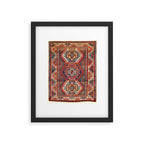 Borjalou Kazak Southwest Caucasus Antique Rug Print Framed Art Print Gallery Image 5
