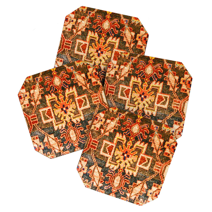 Borujerd Vintage Persian Tribal Rug Print Coaster Gallery Image 1