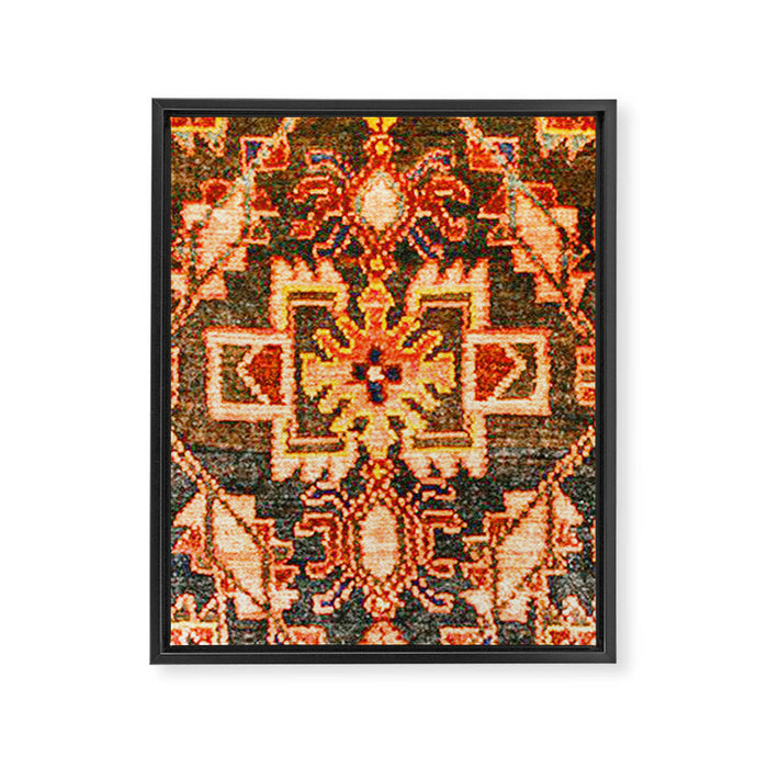 Borujerd Vintage Persian Tribal Rug Print Framed Canvas Print Gallery Image 1