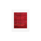 Brilliant Red Antique Moroccan Rug Print Art Print Gallery Image 1