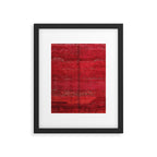 Brilliant Red Antique Moroccan Rug Print Framed Art Print Gallery Image 4