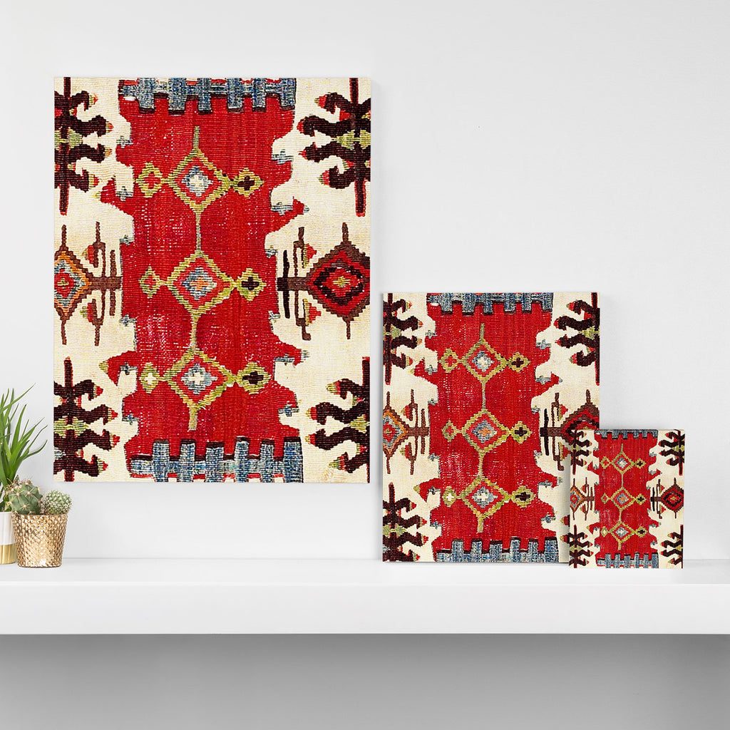 Burdur  Antique South West Anatolia Turkish Kilim Print Canvas Print Gallery Image 3