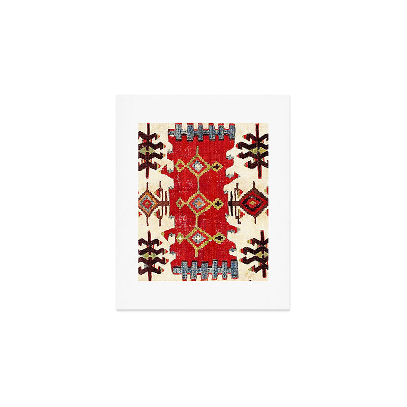 Burdur  Antique South West Anatolia Turkish Kilim Print Art Print Gallery Image 1