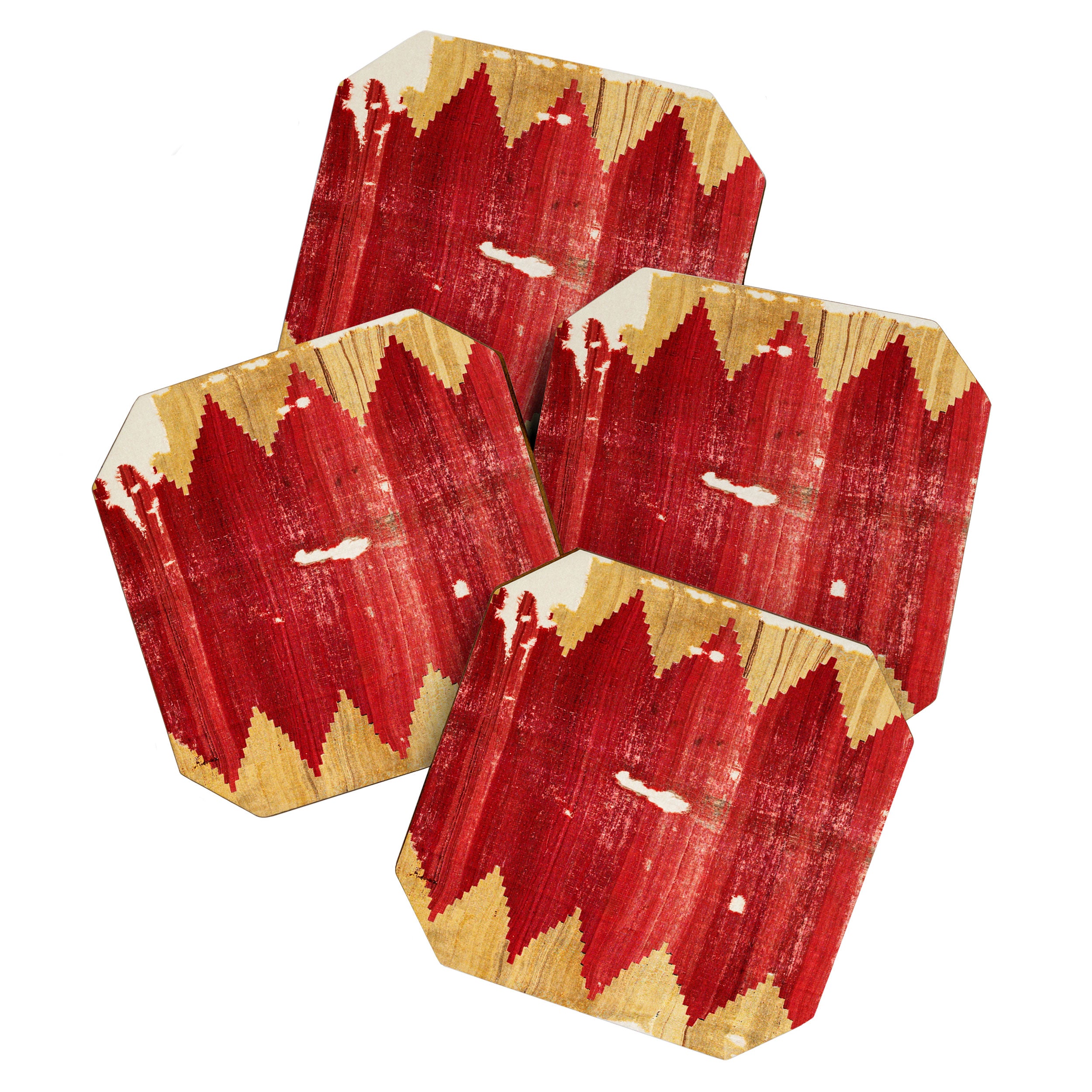 Cappadocian  Antique Turkish Kilim Rug Print Coaster Gallery Image 1