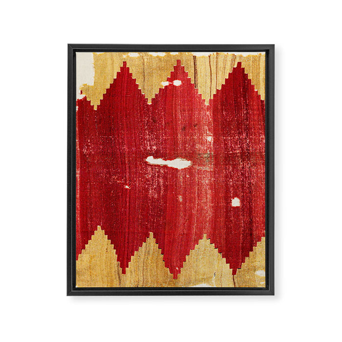 Cappadocian  Antique Turkish Kilim Rug Print Framed Canvas Print Gallery Image 1