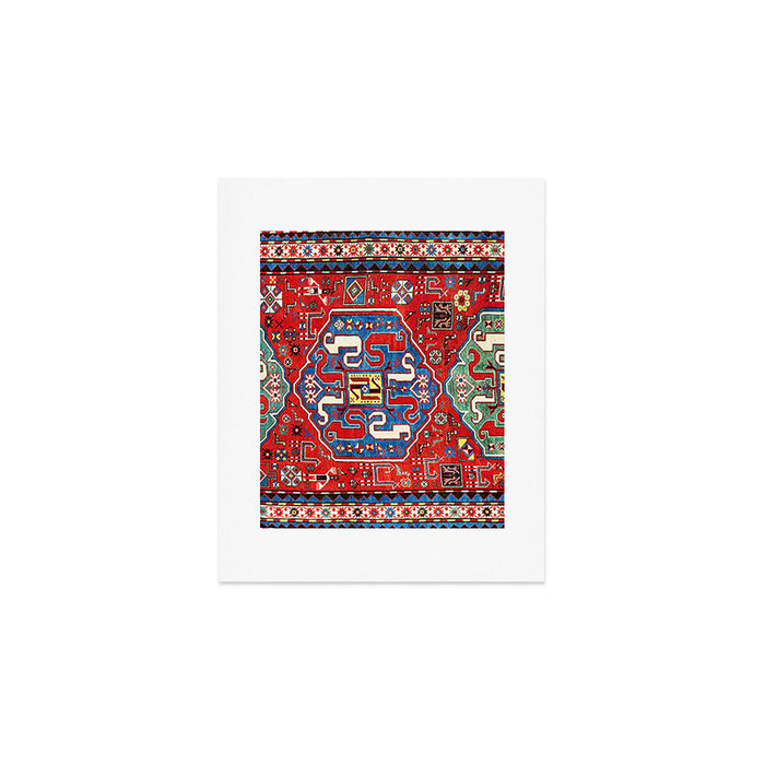 Chondzoresk Karabagh Caucasian Antique Carpet Print Art Print Gallery Image 1
