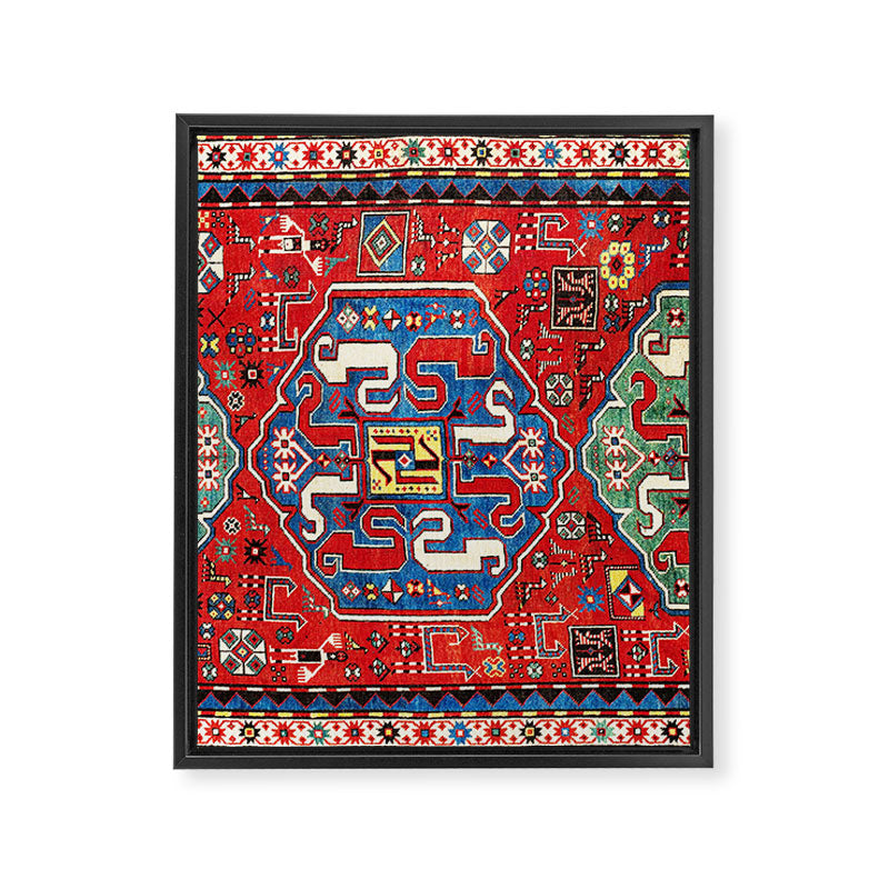 Chondzoresk Karabagh Caucasian Antique Carpet Print Framed Canvas Print Gallery Image 3