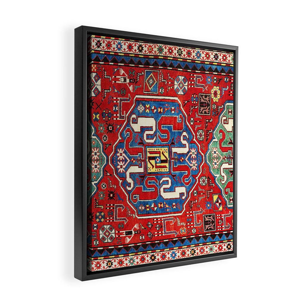 Chondzoresk Karabagh Caucasian Antique Carpet Print Framed Canvas Print Gallery Image 2