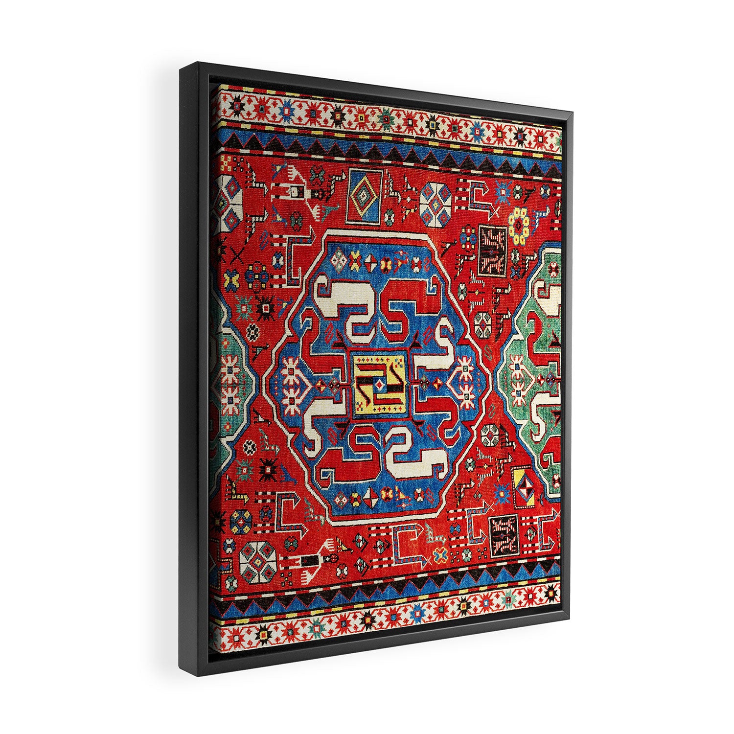 Chondzoresk Karabagh Caucasian Antique Carpet Print Framed Canvas Print Gallery Image 2