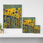 Colorful Flower Garden After Klimt Canvas Print Gallery Image 3