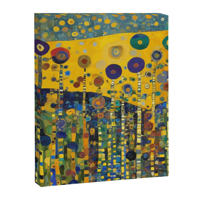 Colorful Flower Garden After Klimt Canvas Print Gallery Image 1