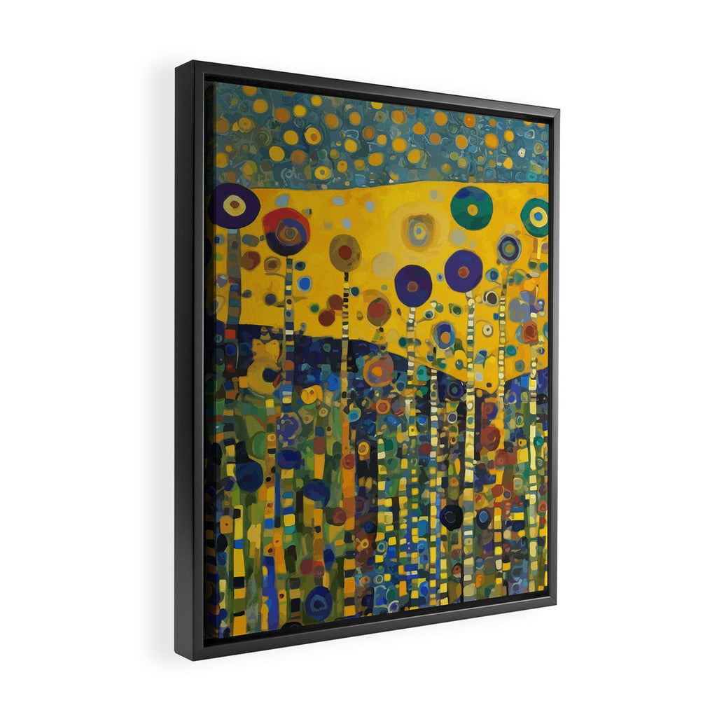 Colorful Flower Garden After Klimt Framed Canvas Print Gallery Image 2