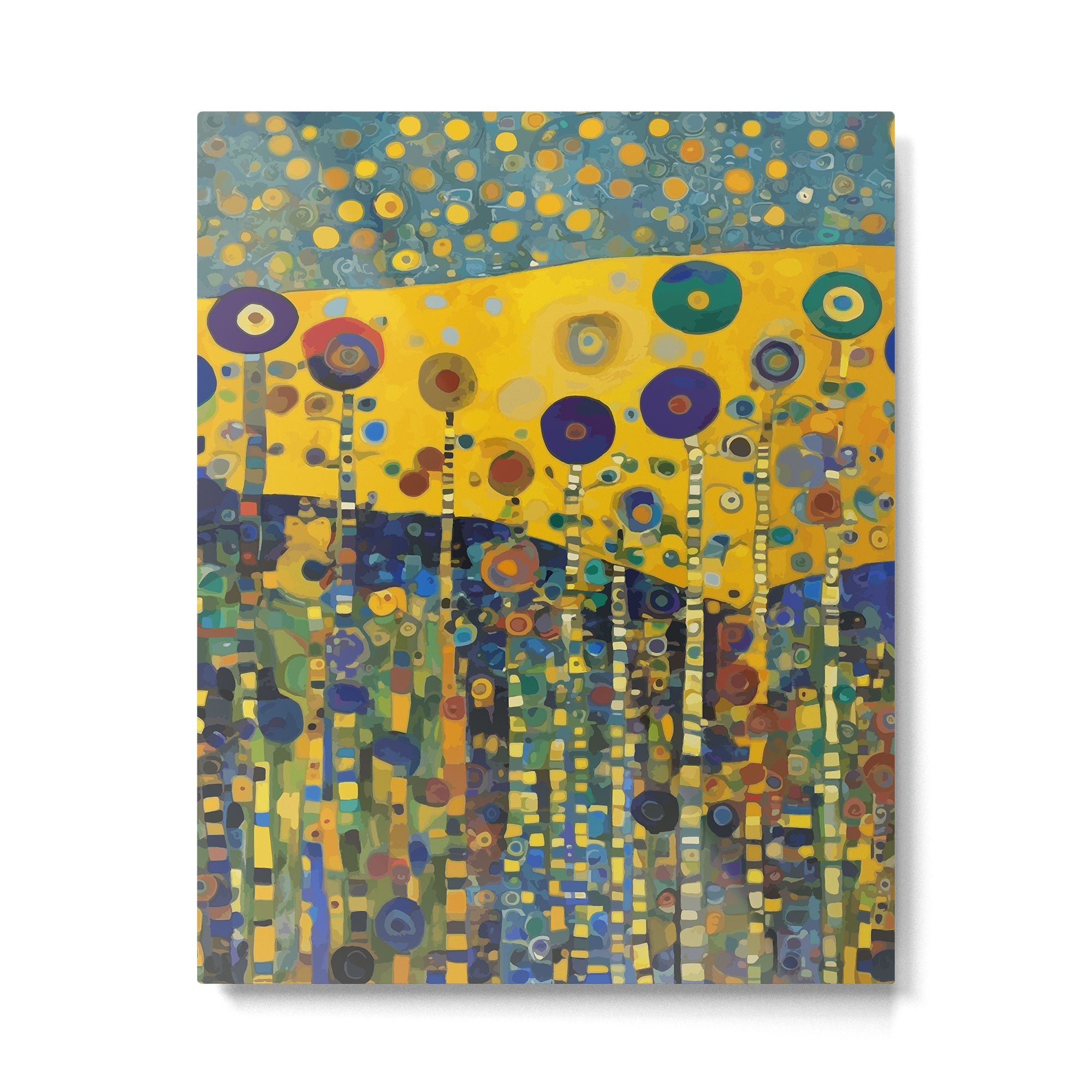 Colorful Flower Garden After Klimt Metal Print Gallery Image 6