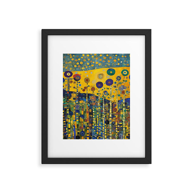 Colorful Flower Garden After Klimt Framed Art Print Gallery Image 6
