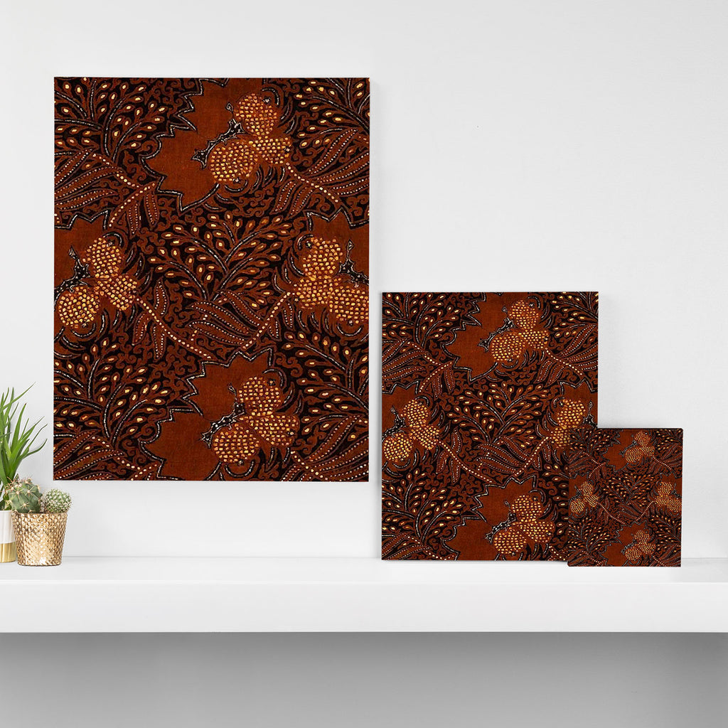 Copper Batik Pattern Abstract Digital Vector Nature Art Canvas Print Gallery Image 3