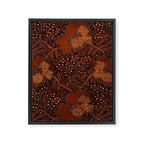 Copper Batik Pattern Abstract Digital Vector Nature Art Framed Canvas Print Gallery Image 3