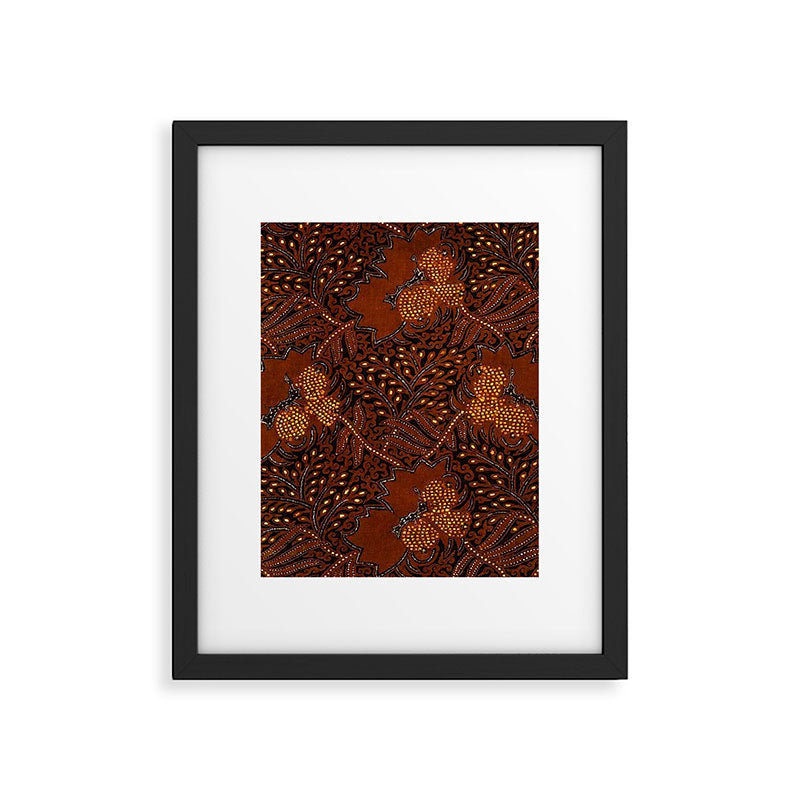 Copper Batik Pattern Abstract Digital Vector Nature Art Framed Art Print Gallery Image 4