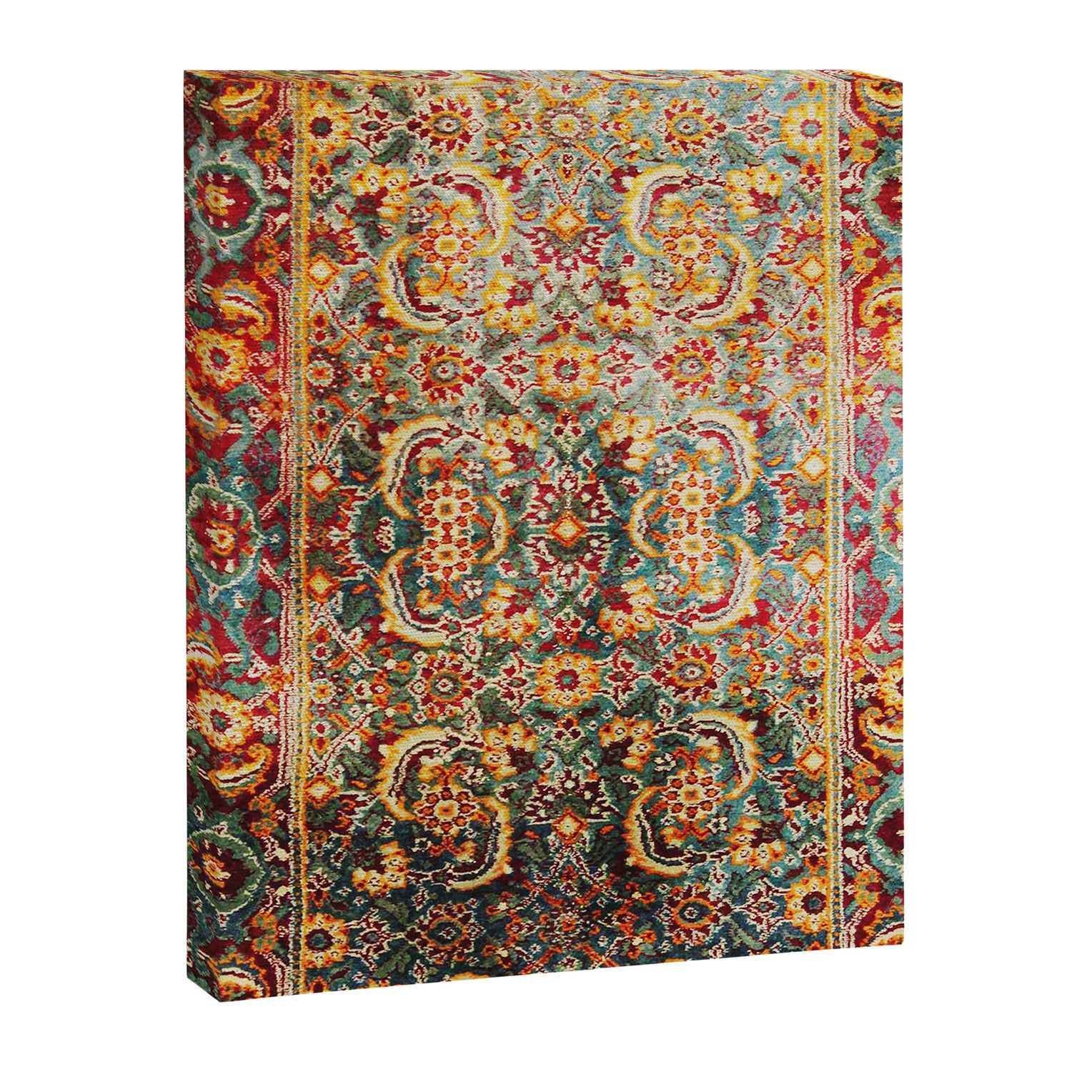Copper Turquoise Antique Tabriz Rug Print Canvas Print Gallery Image 3