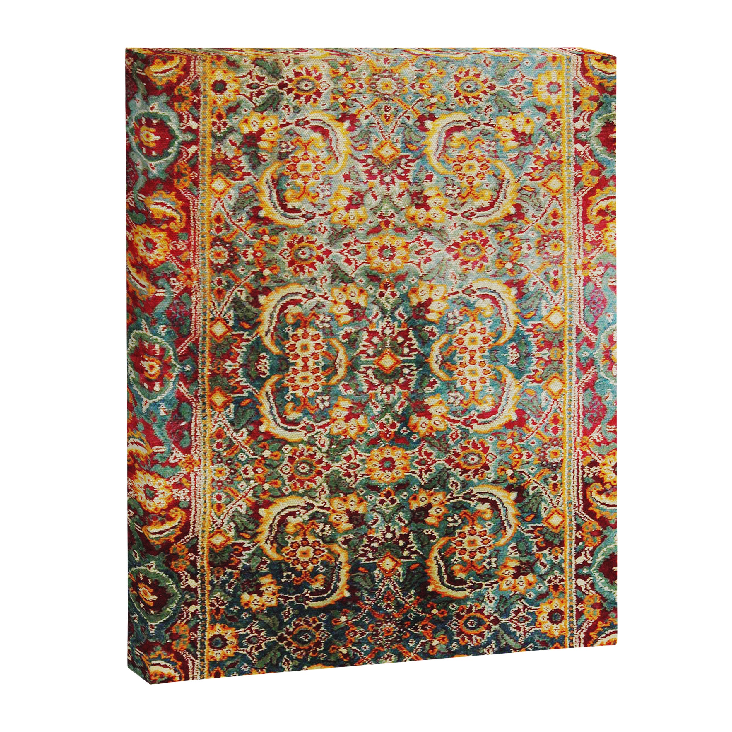 Copper Turquoise Antique Tabriz Rug Print Canvas Print Gallery Image 3