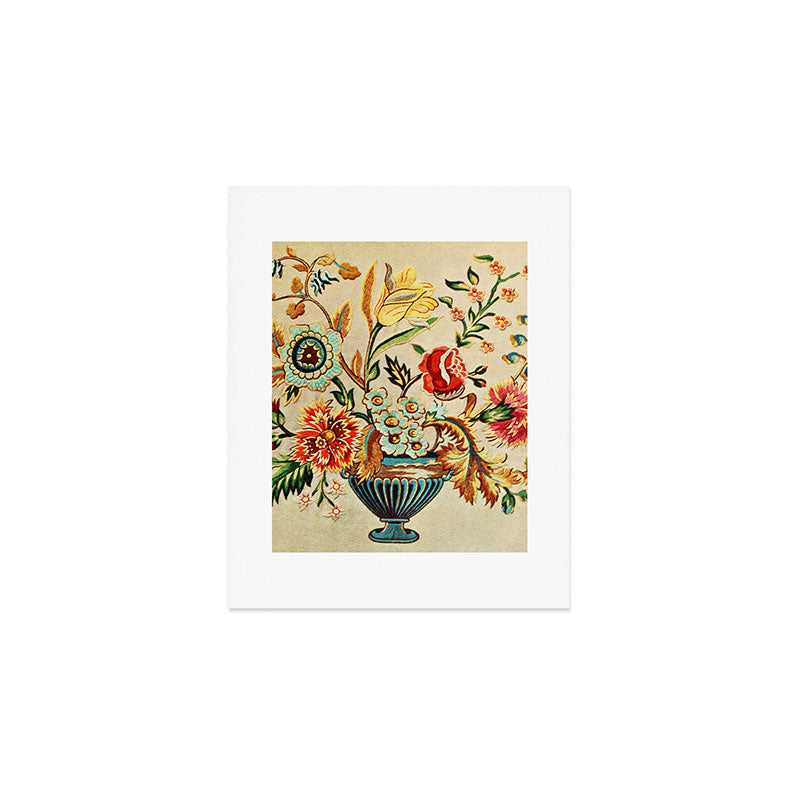 Crewel Still Life Antique Elizabethan Vector Painting Art Print Gallery Image 1