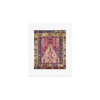 Cute Pink Antique Turkish Niche Kilim Print Art Print Gallery Image 1