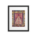 Cute Pink Antique Turkish Niche Kilim Print Framed Art Print Gallery Image 6