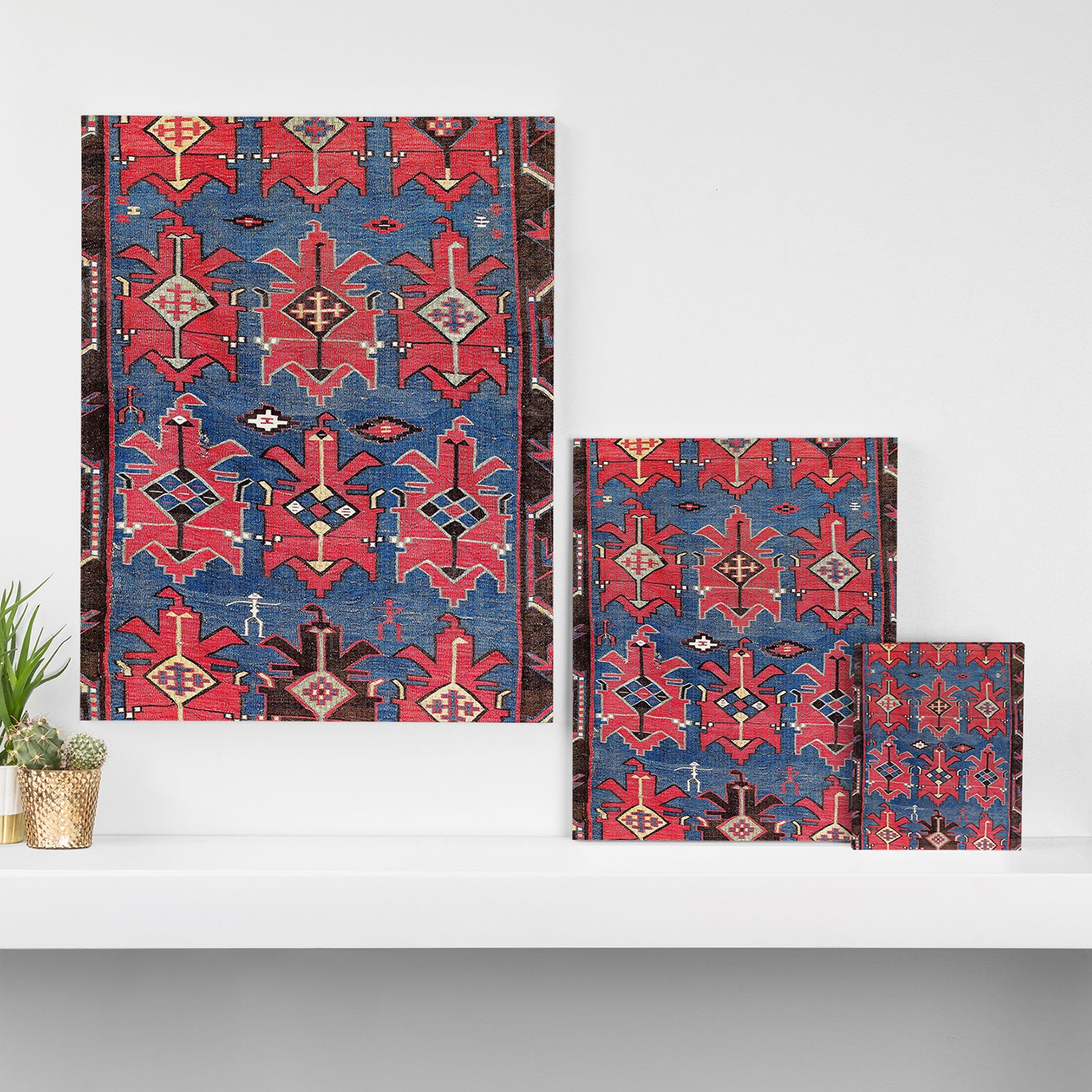 Davaghin Daghestan Northeast Caucasus Kilim Print Canvas Print Gallery Image 3
