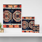 Davagin  Antique Daghestan East Caucasus Kilim Print Canvas Print Gallery Image 3