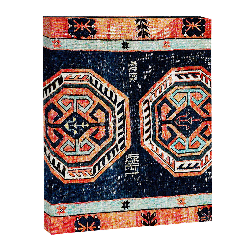 Davagin  Antique Daghestan East Caucasus Kilim Print Canvas Print Gallery Image 3