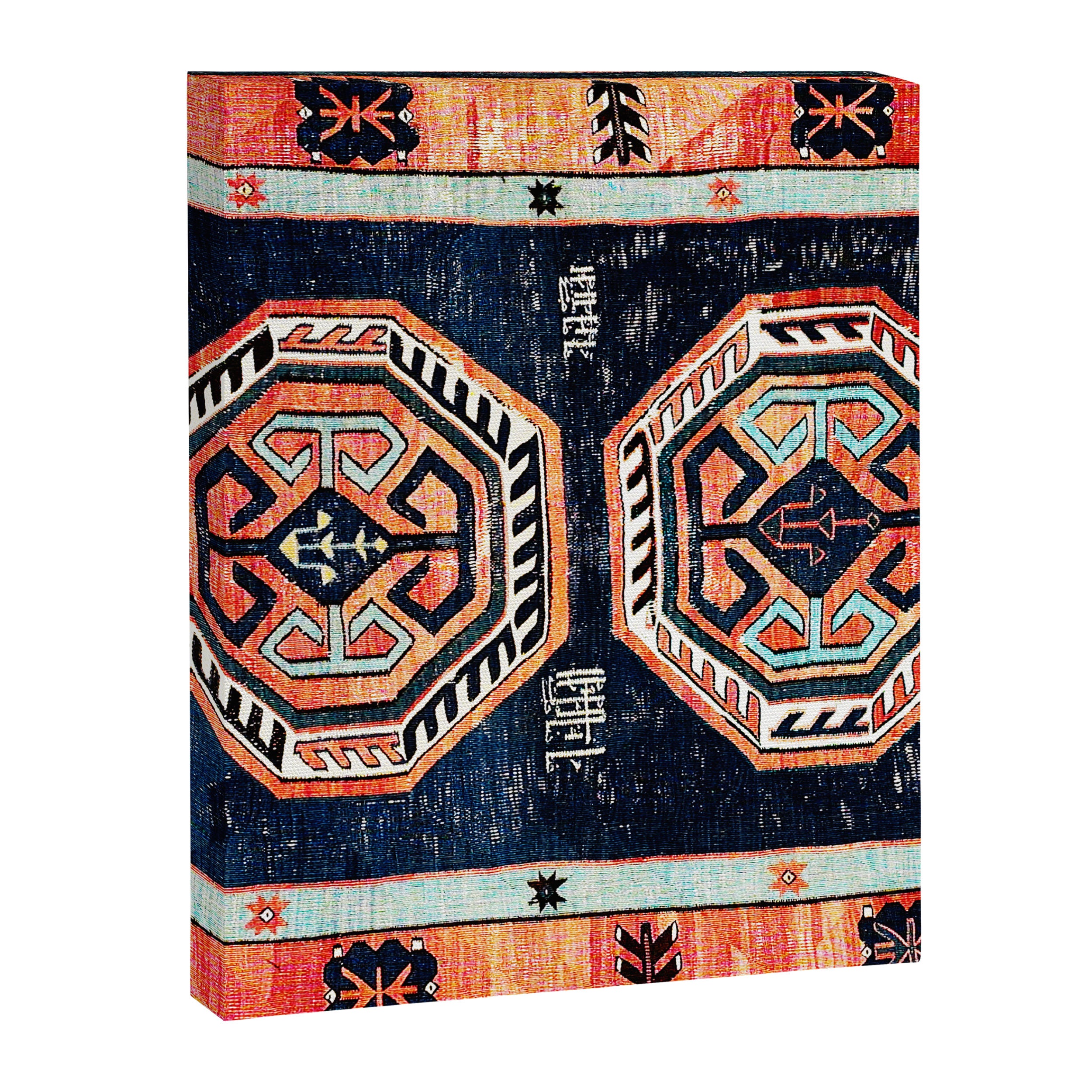 Davagin  Antique Daghestan East Caucasus Kilim Print Canvas Print Gallery Image 3