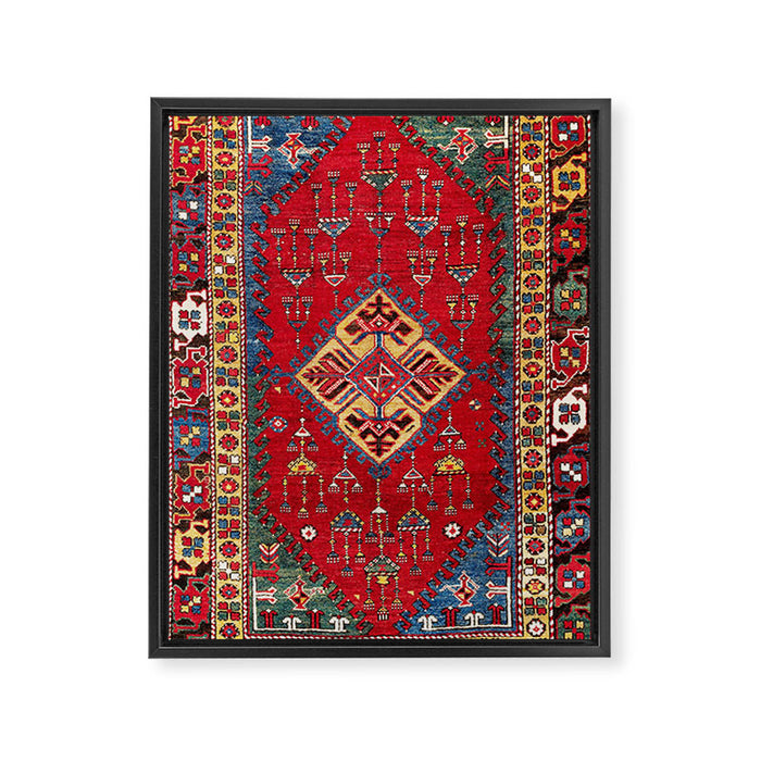 Dazkiri Southwest Anatolian Rug Print Framed Canvas Print Gallery Image 1
