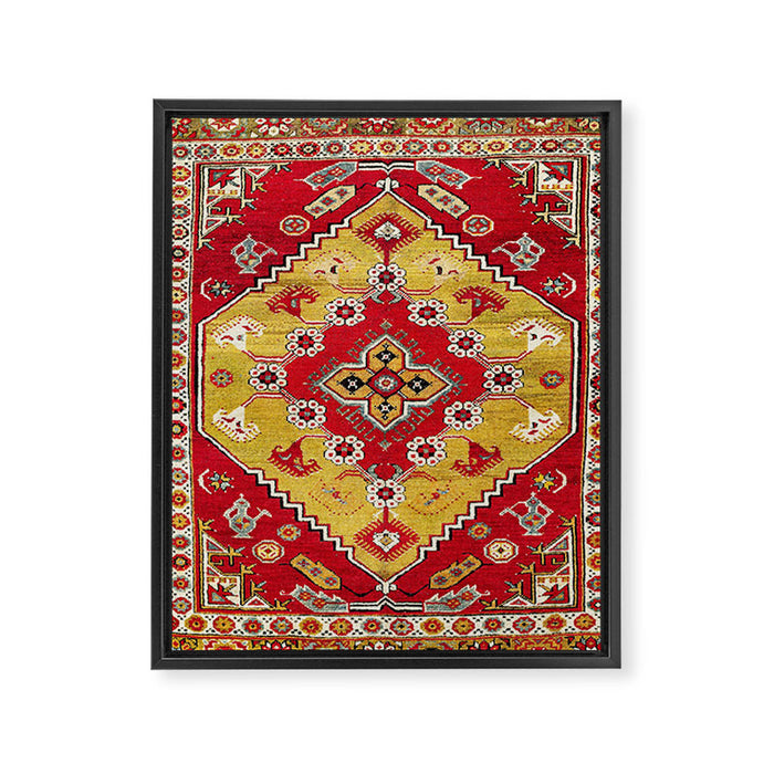 Dazkiri Southwest Anatolian Rug Print Framed Canvas Print Gallery Image 1