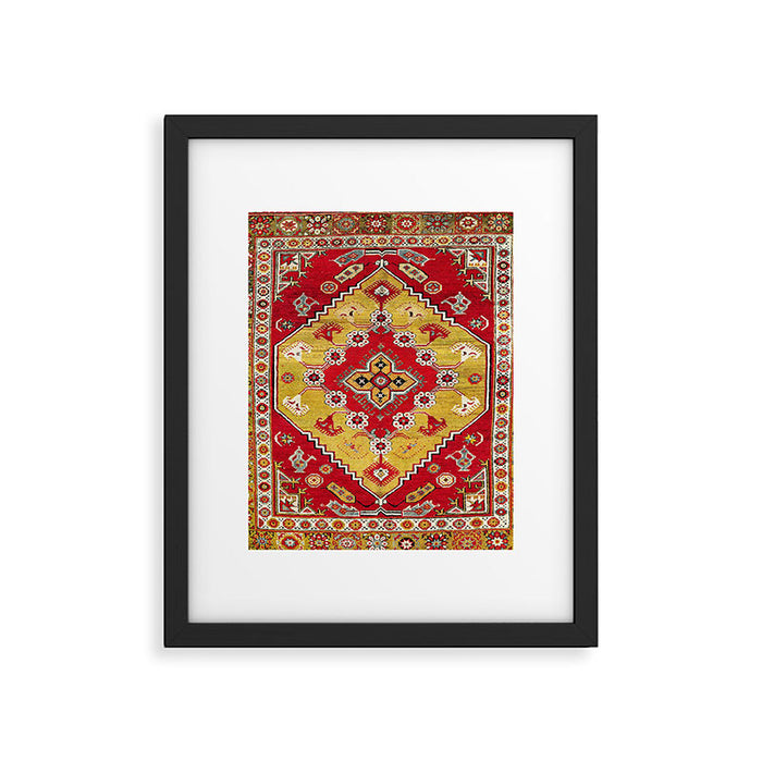 Dazkiri Southwest Anatolian Rug Print Framed Art Print Gallery Image 1