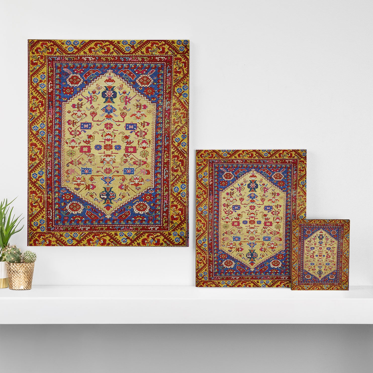 Demerci Kula Antique Turkish Rug Print Canvas Print Gallery Image 3