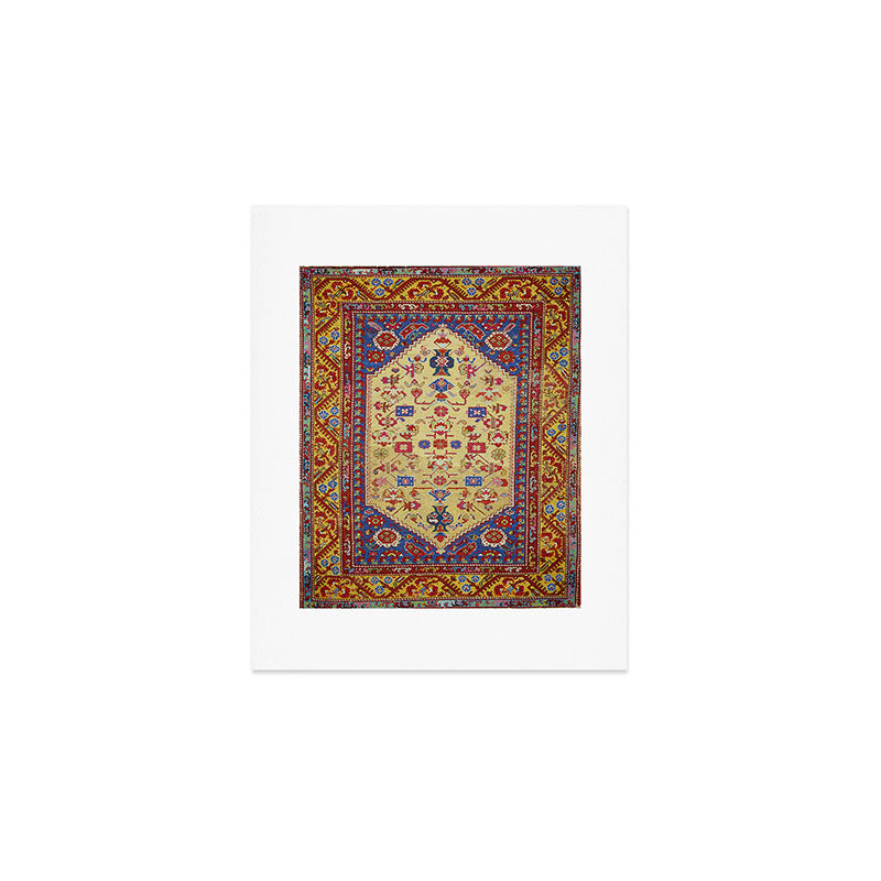 Demerci Kula Antique Turkish Rug Print Art Print Gallery Image 1
