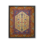 Demerci Kula Antique Turkish Rug Print Framed Canvas Print Gallery Image 3